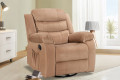 Swivel Rocker Recliner Chair - Compact Fabric 360° Glider for Small Spaces