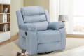 Swivel Rocker Recliner Chair - Compact Fabric 360° Glider for Small Spaces