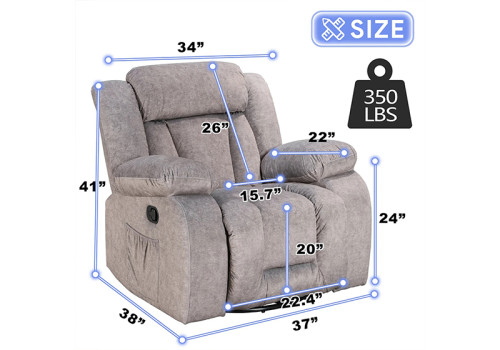 Swivel Rocker Recliner for Living Room
