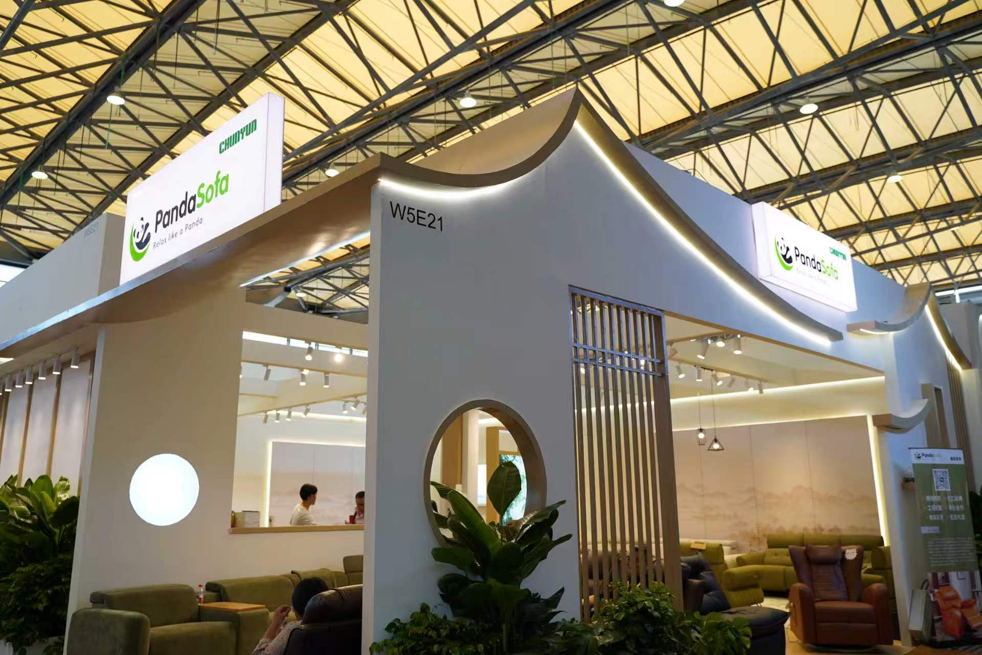 Inside the PandaSofa booth at Furniture China 2026