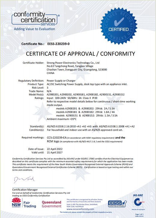ETL / Intertek Authorization to Mark ETL / Intertek Authorization to Mark — PandaSofa certificate