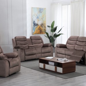 8005 Recliner Sofa Set 1+2+3 with Console Storage and Cup Holders for Living Room