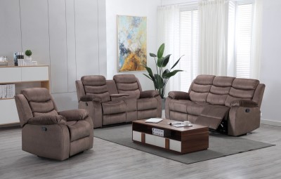 8005 Recliner Sofa Set 1+2+3 with Console Storage and Cup Holders for Living Room