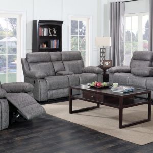 8307 Manual Recliner Sofa Set with Console, Cup Holders and Corner Sectional Option