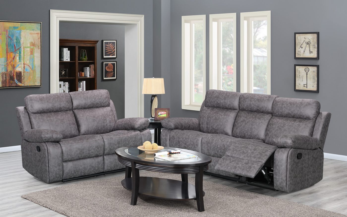 8307 two-seater and three-seater recliner combination