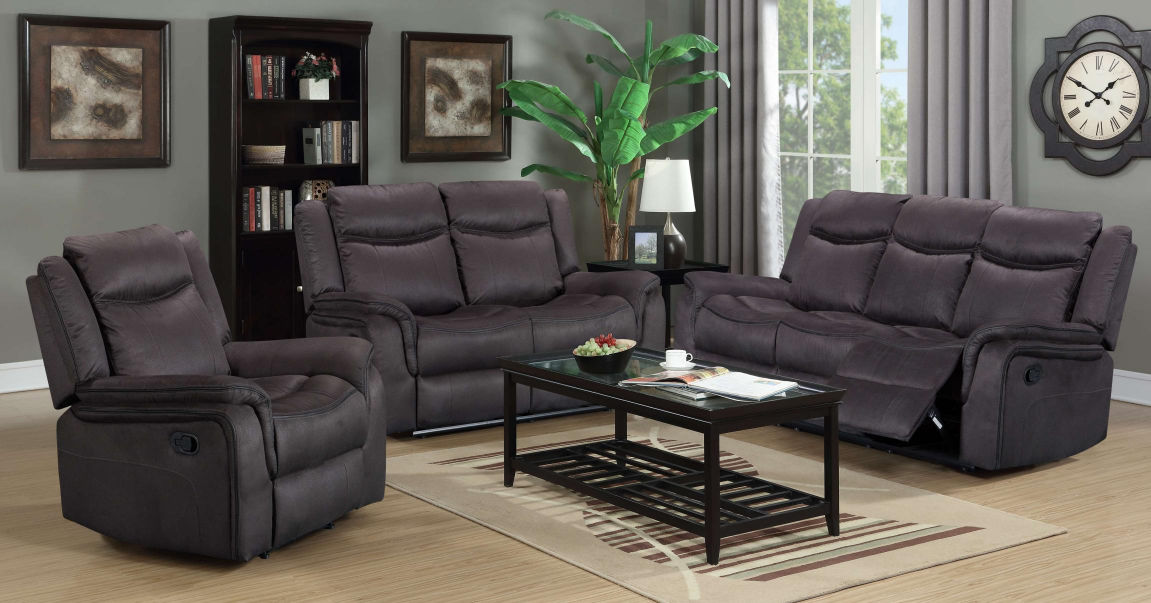 Three-seater and two-seater recliner set, model 8109