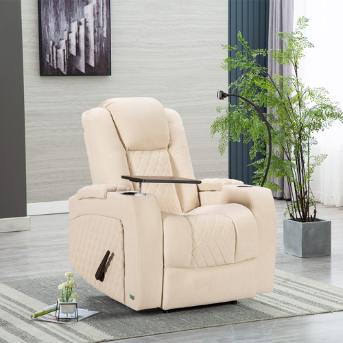 Custom Multifunctional Fabric Recliner Chair with Bluetooth, Wireless Charging & LED