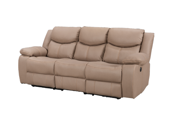 Electric 3-Seater Recliner Sofa with Backlit Switches and USB Ports