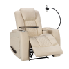 Custom Multifunctional Fabric Recliner Chair with Bluetooth, Wireless Charging & LED