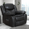 Air Leather Manual Motion Recliner Chair for Sale With Massage and Heating