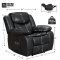 Air Leather Manual Motion Recliner Chair for Sale With Massage and Heating