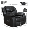 Air Leather Manual Motion Recliner Chair for Sale With Massage and Heating