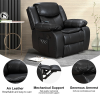 Air Leather Manual Motion Recliner Chair for Sale With Massage and Heating