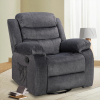 Swivel Rocker Recliner Chair - Compact Fabric 360° Glider for Small Spaces