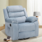 Swivel Rocker Recliner Chair - Compact Fabric 360° Glider for Small Spaces