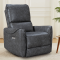 Glider Swivel Recliner With USB Port Breathable PU Leather