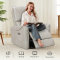 Glider Swivel Recliner With USB Port Breathable PU Leather