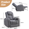 Comfortable Recliner Chair With Built-in Control Cup Holder and USB