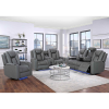 Comfortable Recliner Sofa Set With Bluetooth System and Drop down table and LED strip of the sofa. for Living Room