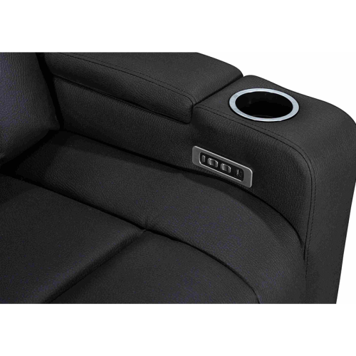 Comfortable Recliner Sofa Set With Bluetooth System and Drop down table and LED strip of the sofa. for Living Room