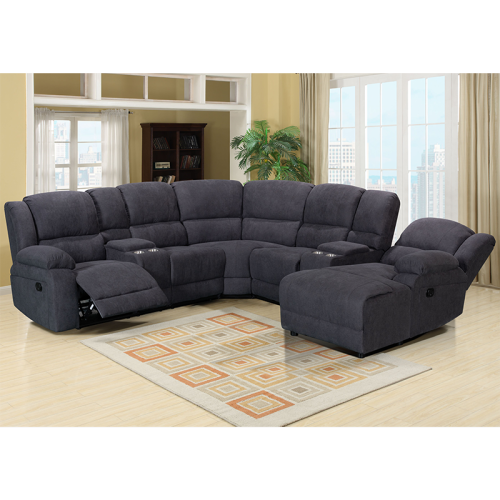 Comfortable Recliner Sofa Set With Cupholder System and Reading Light for Living Room Furniture