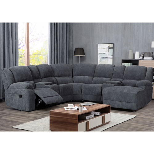 Comfortable Recliner Sofa Set With Cupholder System and Reading Light for Living Room Furniture