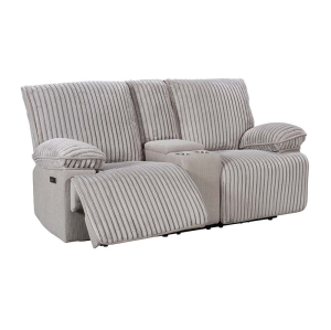 Two Seater Recliner Sofa With Storage and Cup Holder For Small Living Room