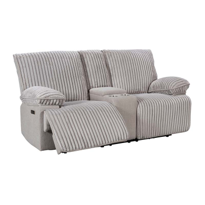 Two Seater Recliner Sofa With Storage and Cup Holder For Small Living Room