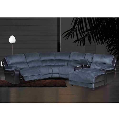 Manual Sectional Recliner Sofa Set with Cup holders Chaise for Living Room Furniture