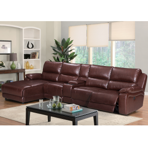 Manual Sectional Recliner Sofa Set with Cup holders Chaise for Living Room Furniture