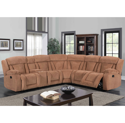 Manual Sectional Recliner Sofa Set with Cup holders for Living Room Furniture