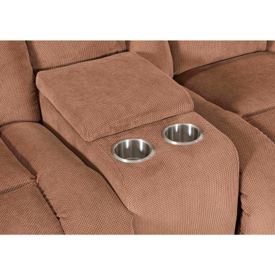 Manual Sectional Recliner Sofa Set with Cup holders for Living Room