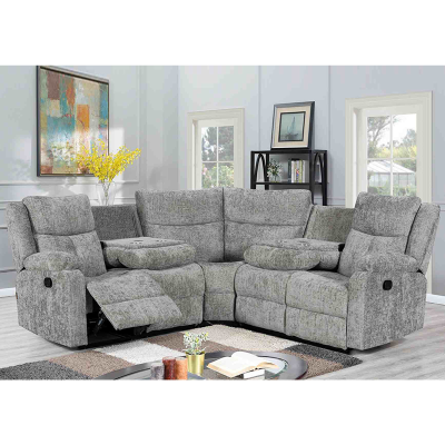 Sectional Recliner Sofa with Wireless charging for living room furniture