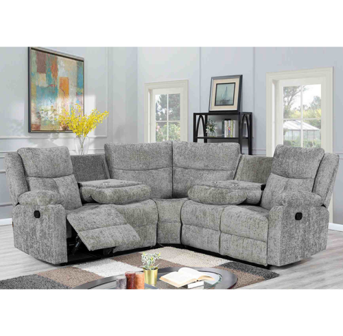 Sectional Recliner Sofa with Wireless charging for living room furniture