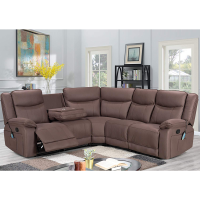 Manual  Recliner Sectional Sofa with Wireless charging and Missage and Heating
