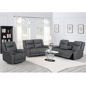 Powet Fabric Recliner Sofa 3+2+1 with USB & Wireless charging