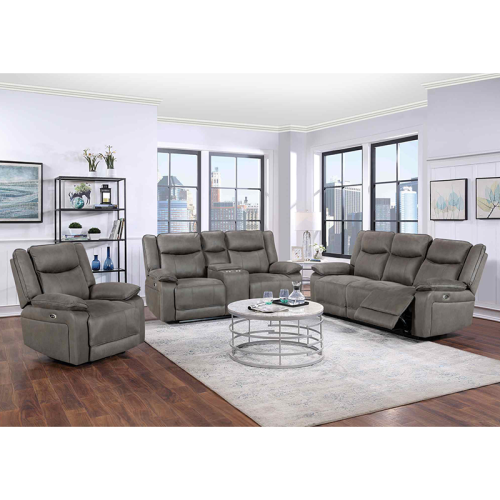 Powet Fabric Recliner Sofa 3+2+1 with USB & Wireless charging