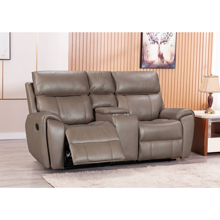 Two Seater Recliner Sofa With Storage and Cup Holder For Small Living Room