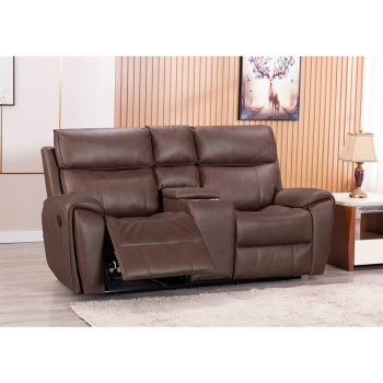Two Seater Recliner Sofa With Storage and Cup Holder For Small Living Room