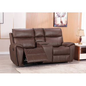 Two Seater Recliner Sofa With Storage and Cup Holder For Small Living Room