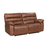 Electric Genuine Leather 2-Seater Sofa (optimized for 3) with USB and Type-C charging ports.