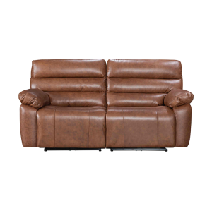 Electric Genuine Leather 2-Seater Sofa (optimized for 3) with USB and Type-C charging ports.