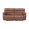 Electric Genuine Leather 2-Seater Sofa (optimized for 3) with USB and Type-C charging ports.