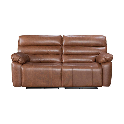 Electric Genuine Leather 2-Seater Sofa with USB and Type-C charging ports.