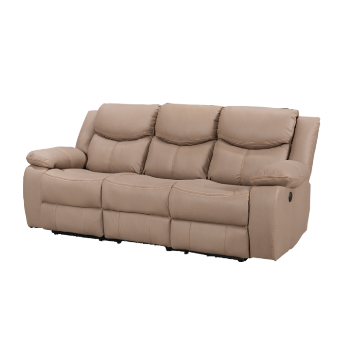 Electric 3-Seater Recliner Sofa with Backlit Switches and USB Ports