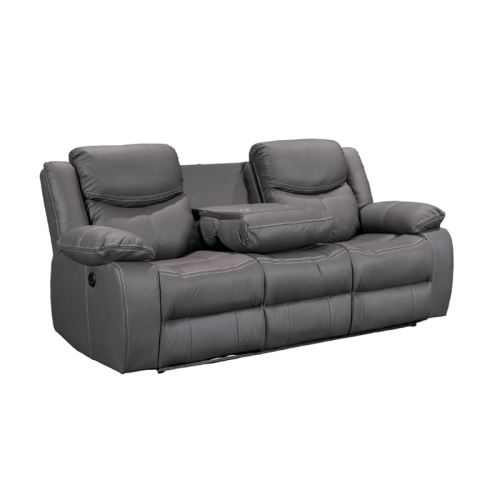 Electric 3-Seater Recliner Sofa with Backlit Switches and USB Ports