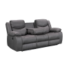 Electric 3-Seater Recliner Sofa with Backlit Switches and USB Ports