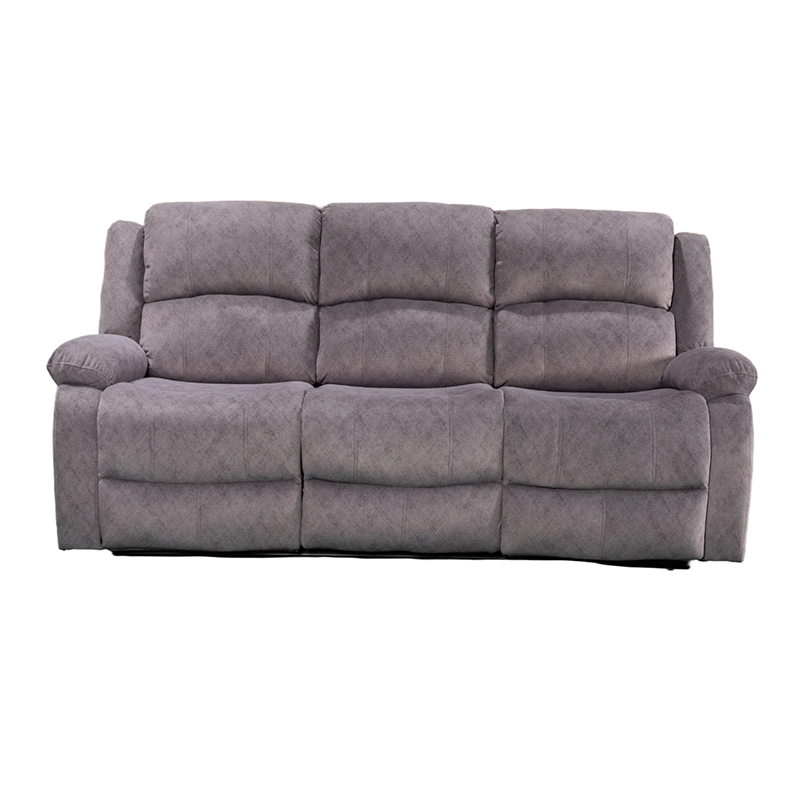 Manual Reclining Sofa for Three, luxuriously soft and skin-friendly.