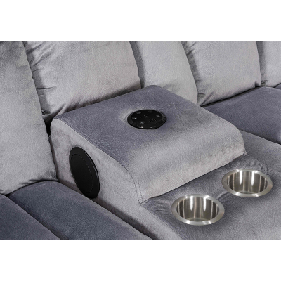 Sectional Recliner Sofa Set with Bluetooth and Cup holder for Living Room