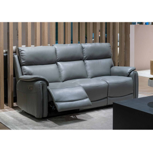 3-Seater Recliner Sofa with USB & Type-C Ports and Adjustable Backlight
